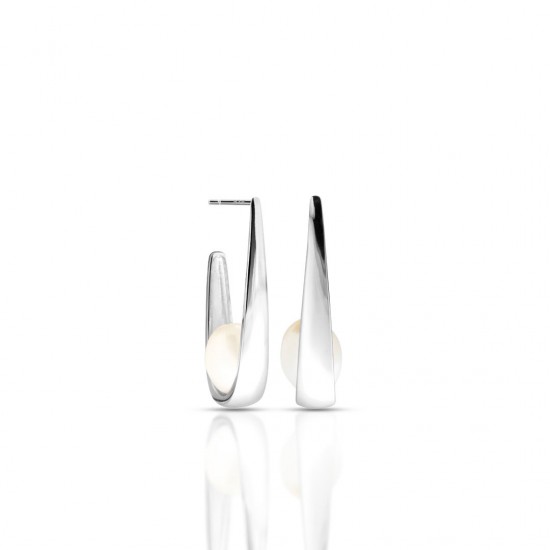 Cia Pearl Silver Earrings