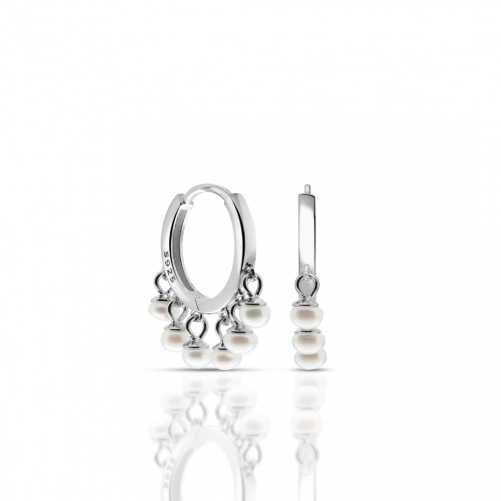 Saar12 Six Silver Pearl Earrings 4535