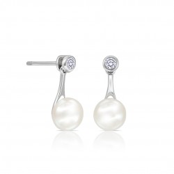 Anting Perak Mutiara Zirkon Duo Anting Perak Mutiara Zirkon Duo