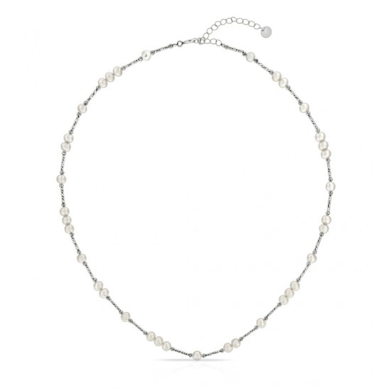 Guraisu Pearl Silver Necklace