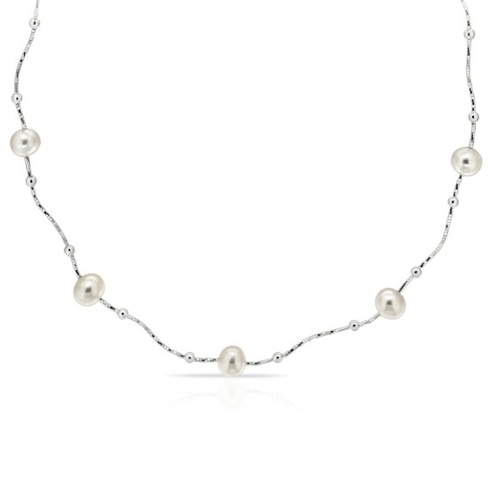 Azira Pearl Silver Necklace Azira Pearl Silver Necklace
