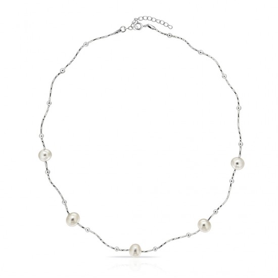 Azira Pearl Silver Necklace Azira Pearl Silver Necklace