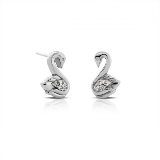 Swan Zircon Silver Earrings Swan Zircon Silver Earrings