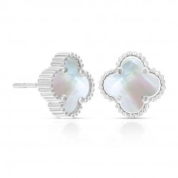 Anting Perak Mother Of Pearl Clover Anting Perak Mother Of Pearl Clover