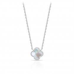 Kalung Perak Mother Of Pearl Clover Kalung Perak Mother Of Pearl Clover