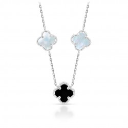 Mixed Clover Silver Necklace Mixed Clover Silver Necklace