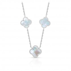 Kalung Perak Mother Of Pearl Tri Clover Kalung Perak Mother Of Pearl Tri Clover