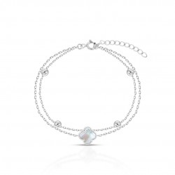 Gelang Perak Mother Of Pearl Small Clover Gelang Perak Mother Of Pearl Small Clover