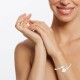 Two Clover Mother Of Pearl Silver Bracelet