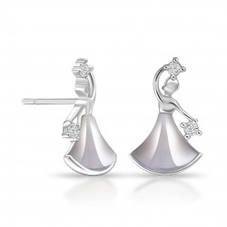 Dancer Mother Of Pearl Silver Earrings Dancer Mother Of Pearl Silver Earrings