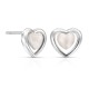 Single Love Mother Of Pearl Silver Earrings