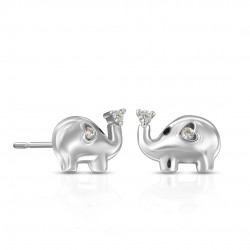 Olifant Silver Zircon Earrings Olifant Silver Zircon Earrings