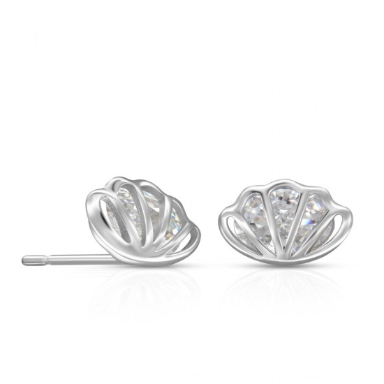 Kipas Zircon Silver Earrings