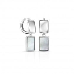 Duo Box Mother of Pearl Silver Earrings Duo Box Mother of Pearl Silver Earrings
