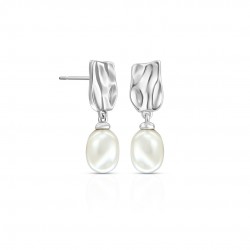 Monumen Pearl Silver Earrings Monumen Pearl Silver Earrings