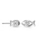 Ikan Zircon Silver Earrings Ikan Zircon Silver Earrings