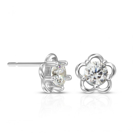 Miniflow Zircon Silver Earrings Miniflow Zircon Silver Earrings