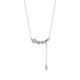 Zircon Line Silver Necklace