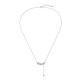 Zircon Line Silver Necklace