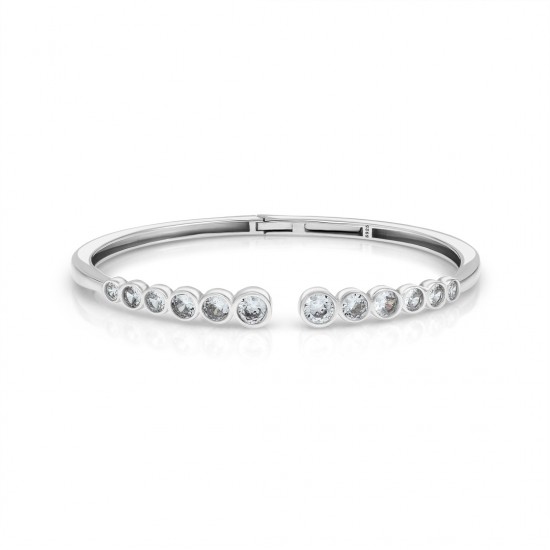 Zircon Line Silver Bracelet