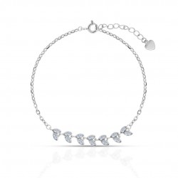 Leafs Zircon Silver Bracelet Leafs Zircon Silver Bracelet
