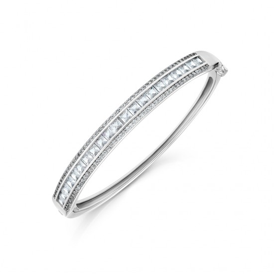 Deluxe Zircon Silver Bracelet