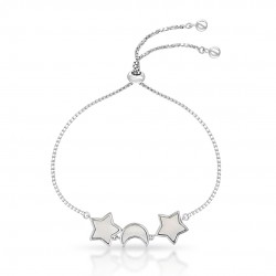 Gelang Perak Mother Of Pearl Moon Star
