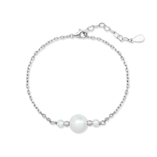 Una Pearl Silver Bracelet