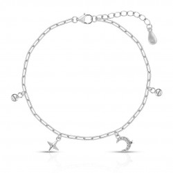 Eclipse Zircon Silver Bracelet