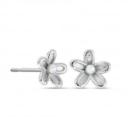 Fleur Pearl Silver Earrings