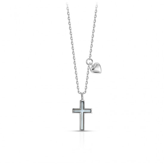 Cruz Mother Of Pearl Silver Necklace Cruz Mother Of Pearl Silver Necklace